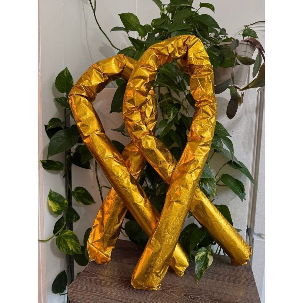 (2) gold childhood cancer DIY ribbons